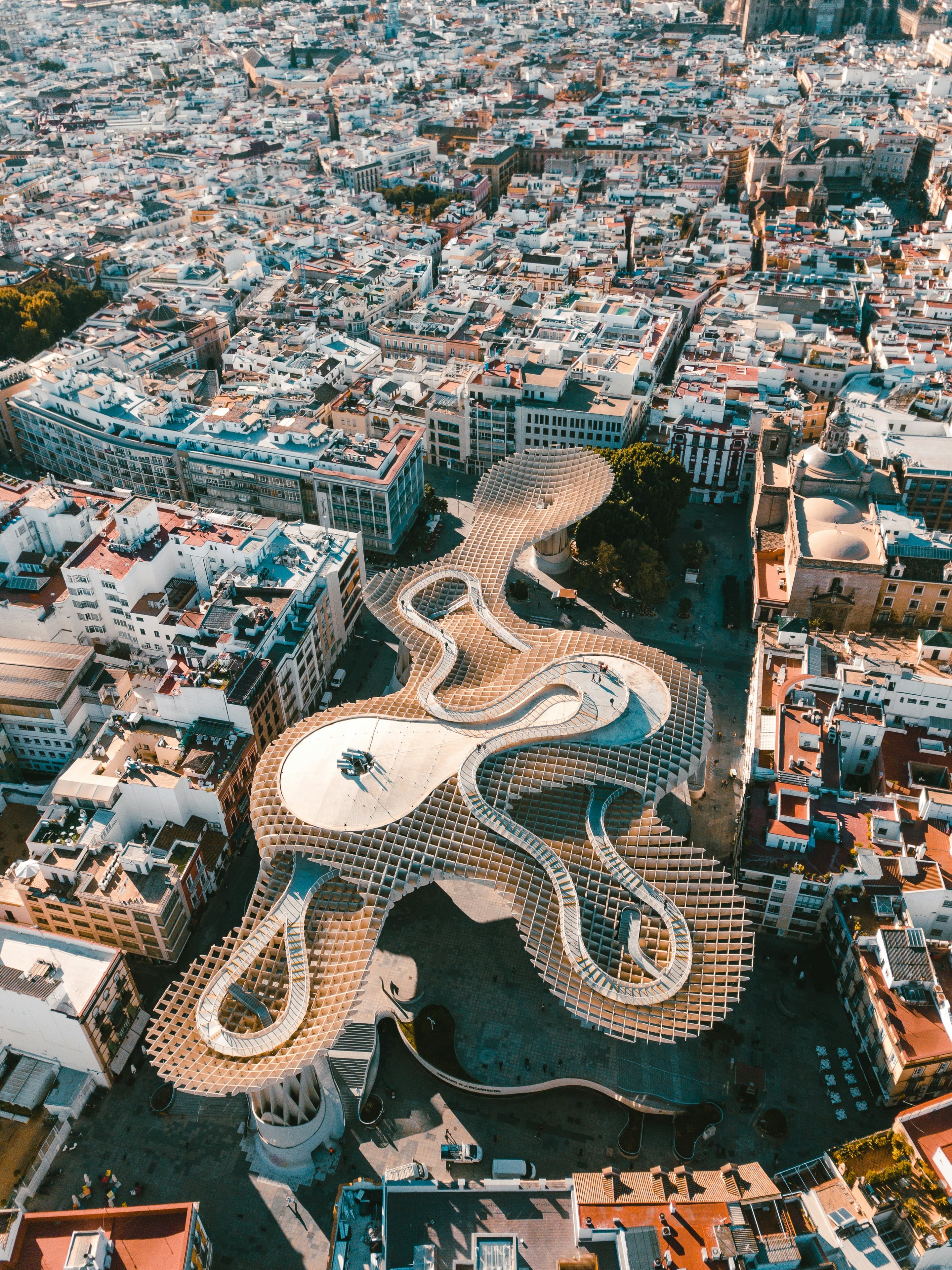 Aerial view of the city of Seville